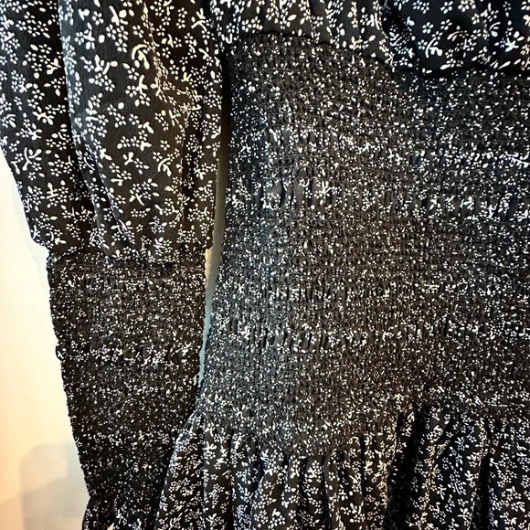 TOPSHOP Summer dress, Size 8, Black with White details - Picture 5 of 8